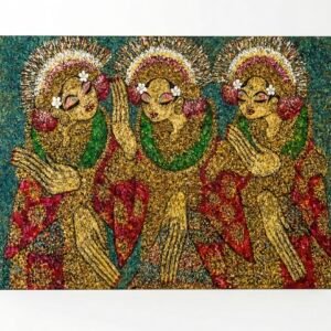 Janger dance on pallet texture