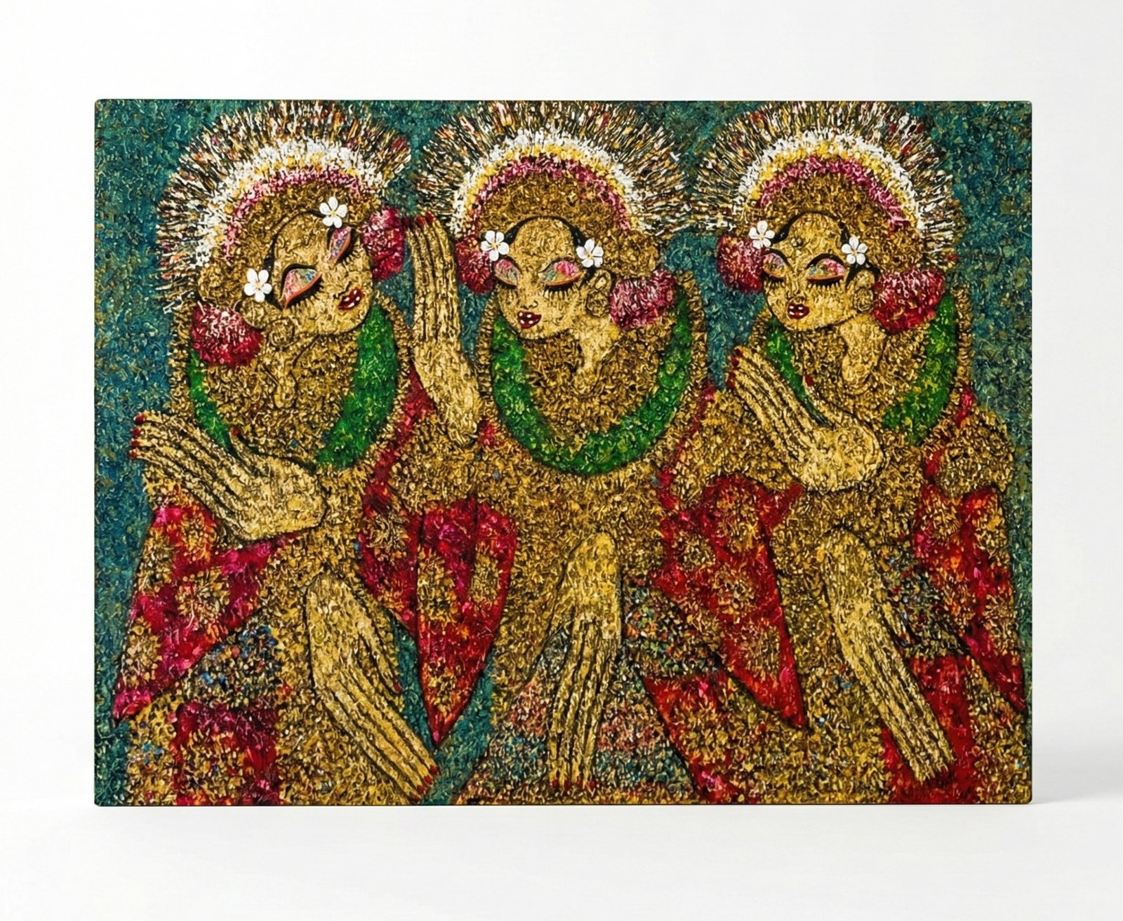 Janger dance on pallet texture