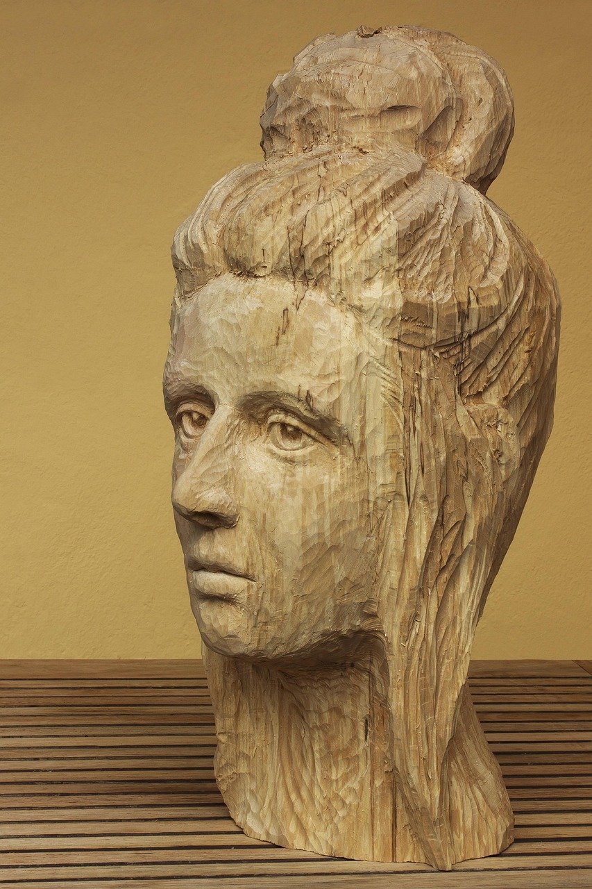 head, woman, sculpture, wood, face, art, sculptor, carving, to carve, wood carving, handicrafts