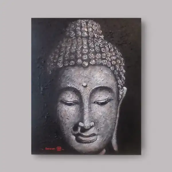 Monochrome Sand Buddha Painting