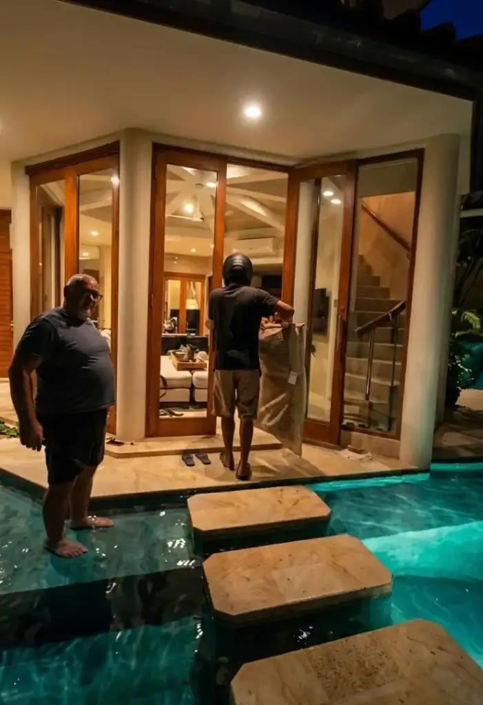 Commissioned Textured Realism Paintings in Bali - Arts of Bali Delivering a large textured realism painting to a luxury villa in Seminyak, Bali.