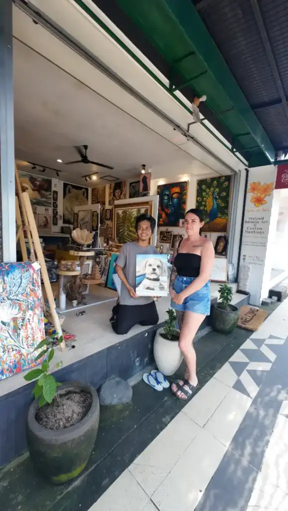 arts of bali gallery seminyak kuta custom pet portrait painting bali