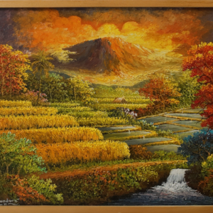 Закат Рисовое поле