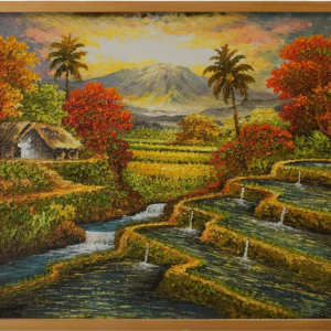 Rice field on sunrise view