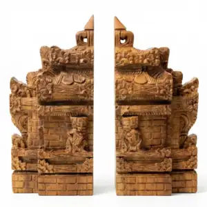 Porte balinaise en bois (bois de suar)