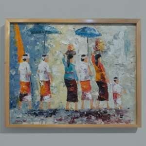 Balinese ceremony of melasti painting