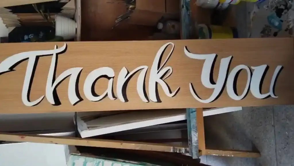 Hand-painted welcome sign at Arts of Bali Seminyak