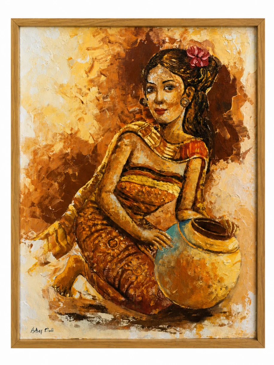 Balinese Ladies Painting - Arts of Bali Balinese Ladies Painting