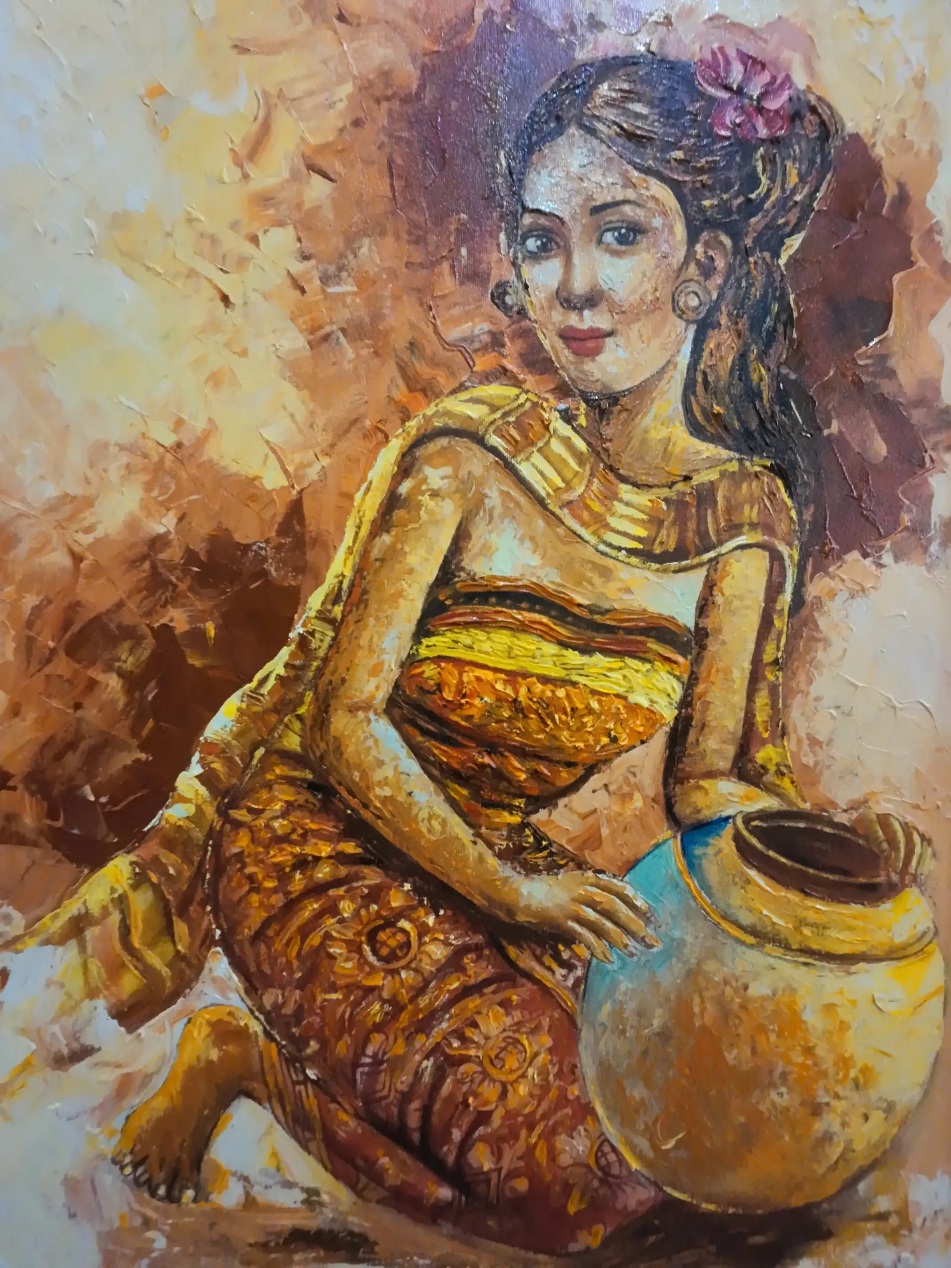 Balinese Ladies Painting - Arts of Bali Balinese Ladies Painting - Image 3