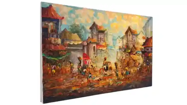 Традиционная индонезийская рыночная живопись - Искусство Бали Traditional Indonesian Market Painting — изображение 2