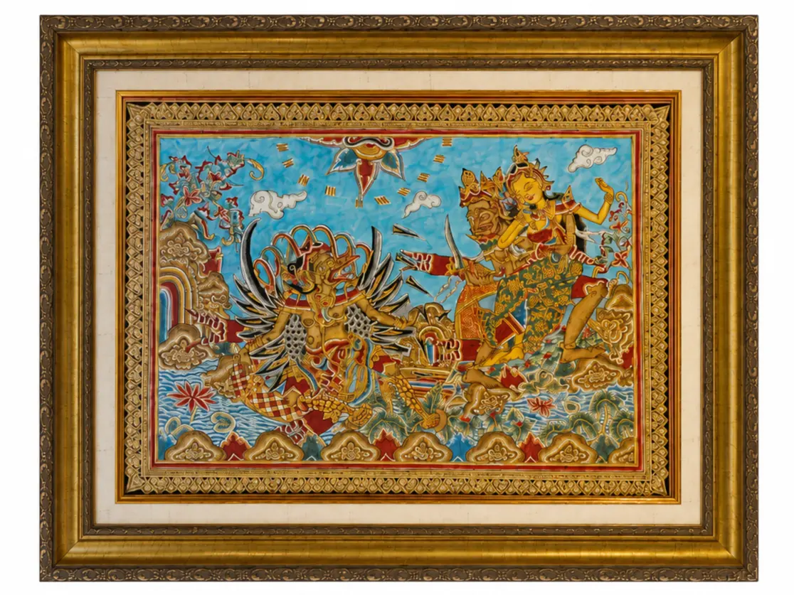 Kamasan Painting (Ramayana Epic) - Arts of Bali Kamasan Painting (Ramayana Epic)