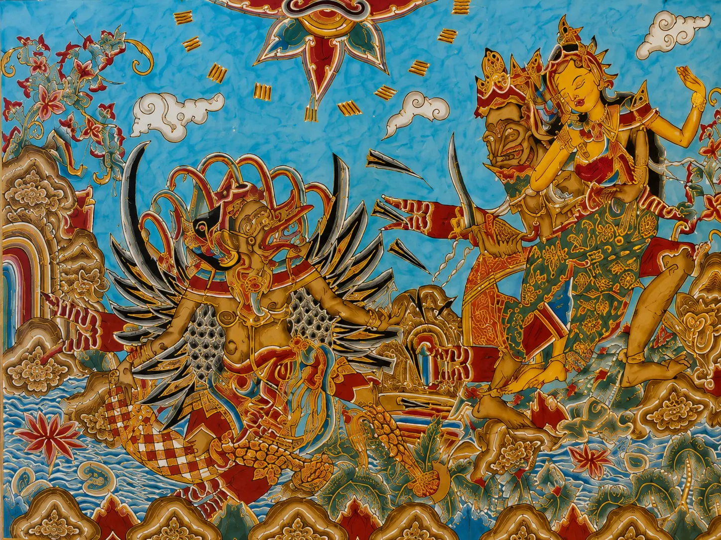 Kamasan Painting (Ramayana Epic) - Arts of Bali Kamasan Painting (Ramayana Epic) - Image 3