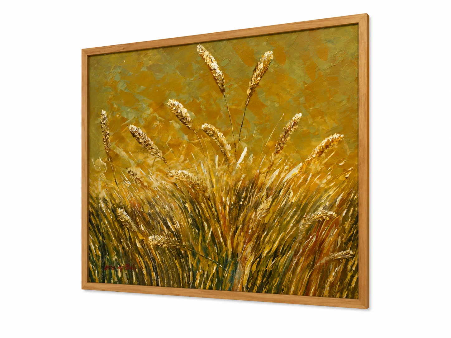 Golden Wheat Painting - Arts of Bali Golden Wheat Painting - Image 2