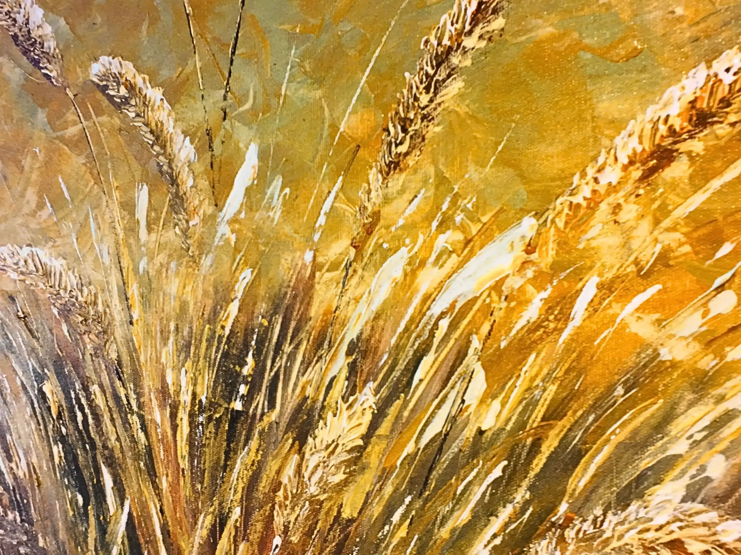 Golden Wheat Painting - Arts of Bali Golden Wheat Painting - Image 3