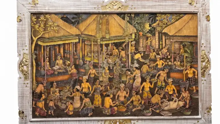 Balinese Village Life Painting: The Ceremony That Walked Past Our Gallery Door