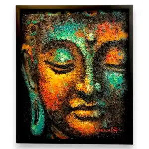 Radiant Buddha Face Painting