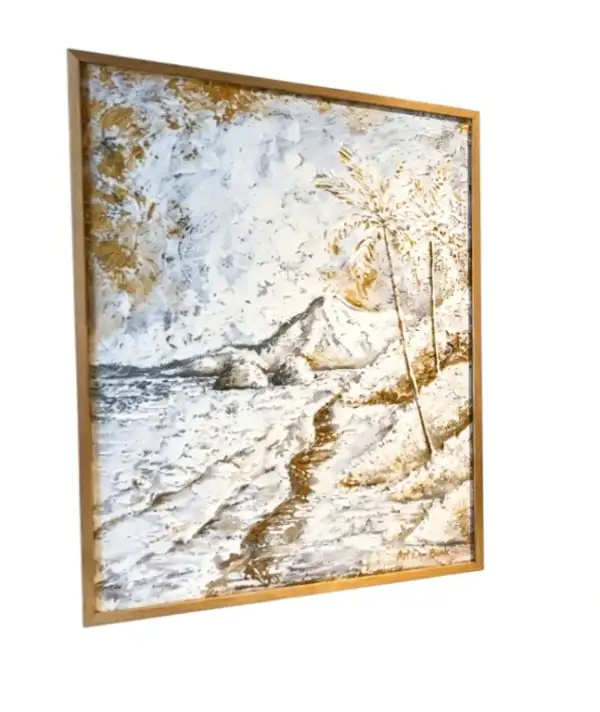 Beach View on White Painting — изображение 2