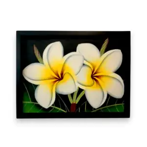 Elegant Twin Frangipani Painting