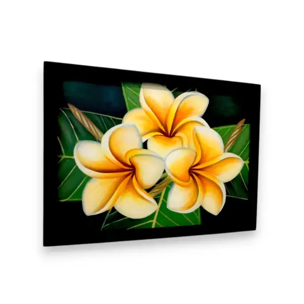 Tropical Trio Frangipani Painting - Gambar 2