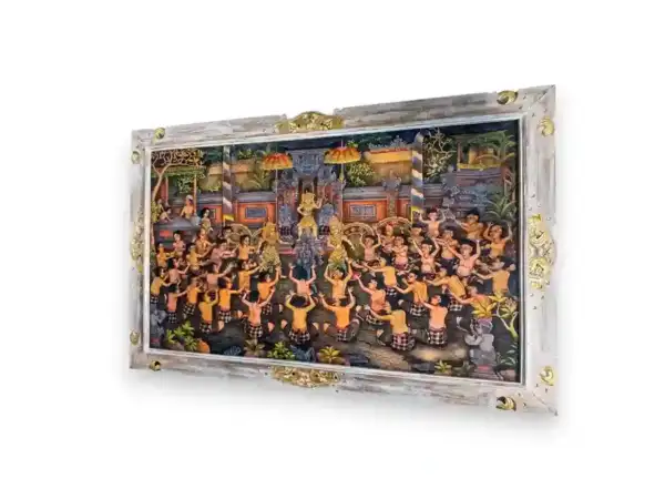 The Sacred Kecak Fire Dance Painting - Arts of Bali The Sacred Kecak Fire Dance Painting - Image 2