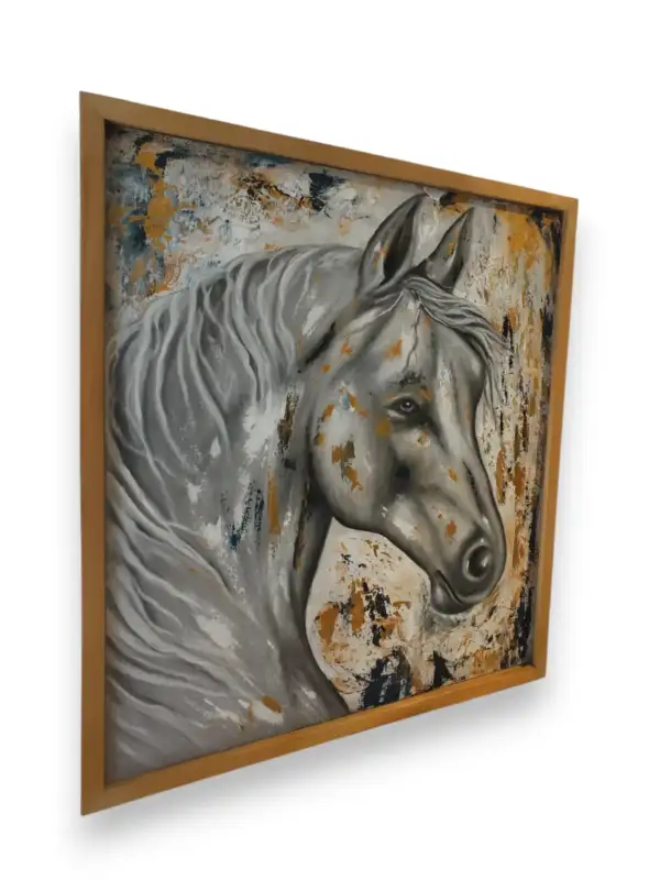 Портрет лошади "Золотая грация" - Искусство Бали Golden Grace Horse Portrait — изображение 2
