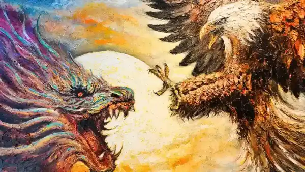 Legendary Dragon & Eagle Spirit Painting — изображение 3
