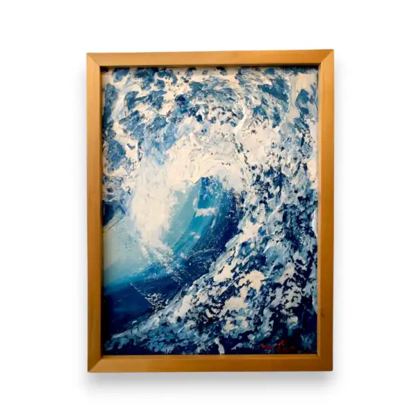 气势恢宏的海洋波涛画作