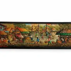 Horizontal Balinese Market Painting