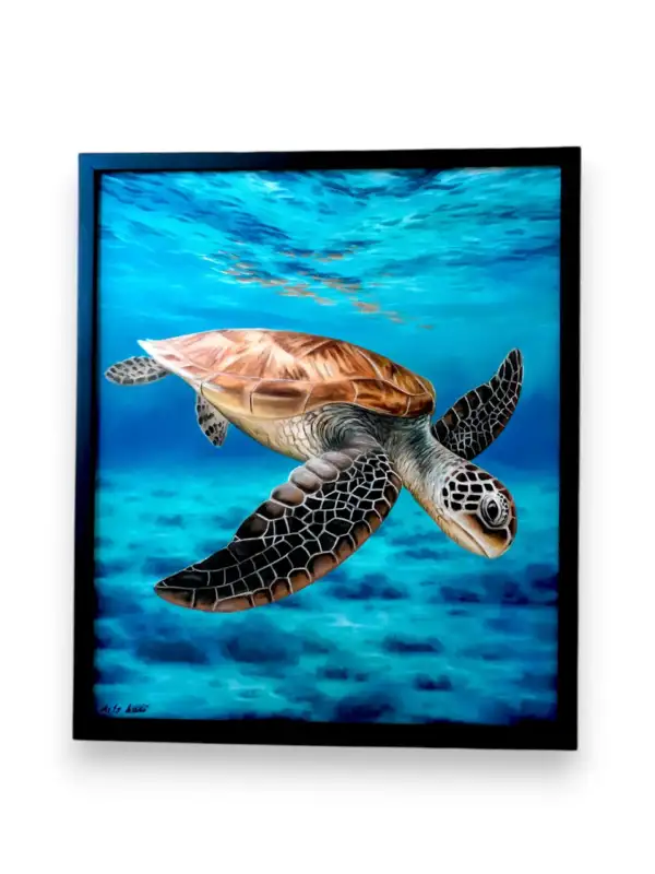 Turtle on the Sea Painting