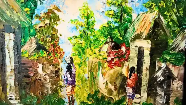 Rustic Village Life Painting - 图片 3