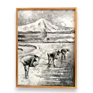Monochrome Farmers Painting