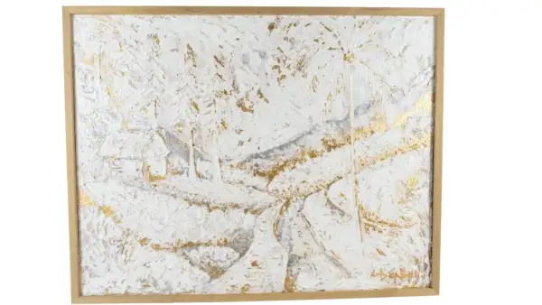 Rice Field on White View Painting
