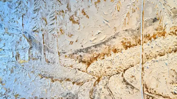 Rice Field on White View Painting - Image 3