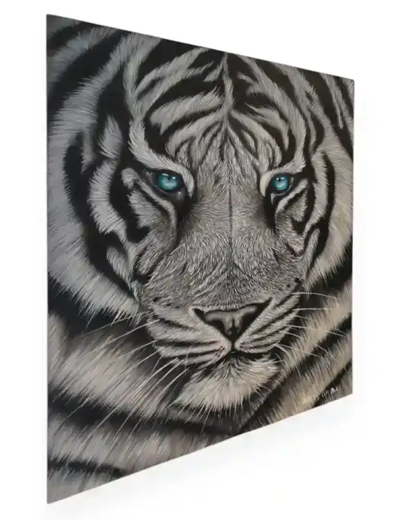 Tiger Face on Blue Eye Painting — изображение 2