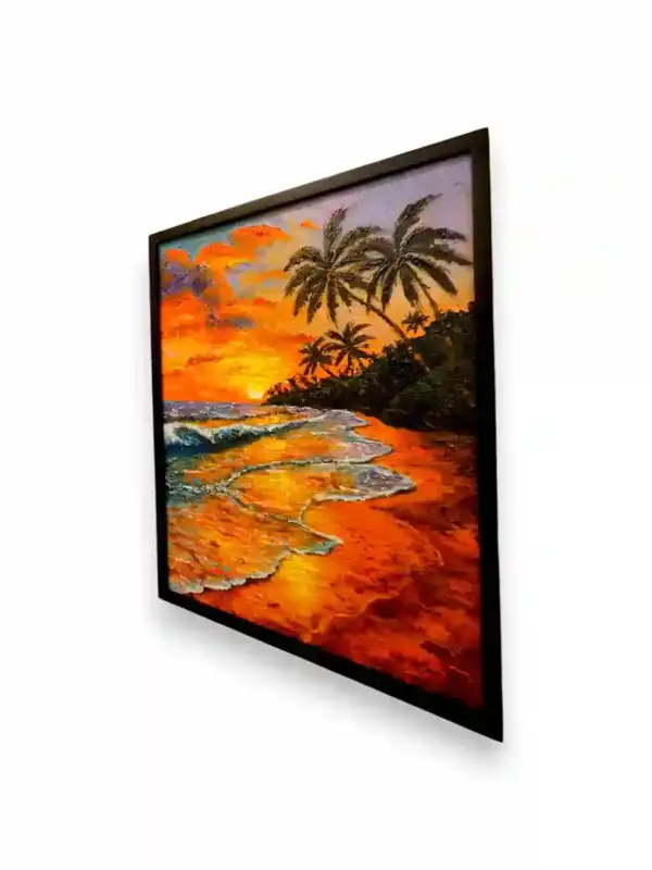 Paradise Beach Twilight Painting - Image 2