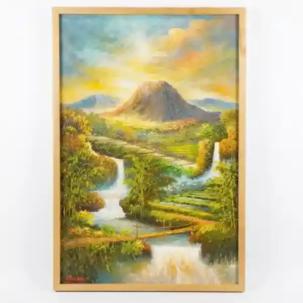 Картина "Закатный водопад