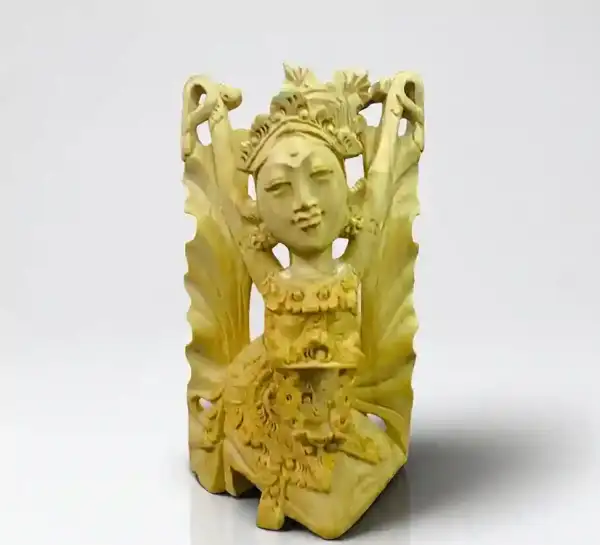 Original Balinese wood carving — Ramayana figure sculpture in local hardwood, Arts of Bali gallery Seminyak Bali