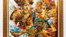 Balinese Women Painting: Original Art Depicting Devotion, Ceremony, and Daily Life