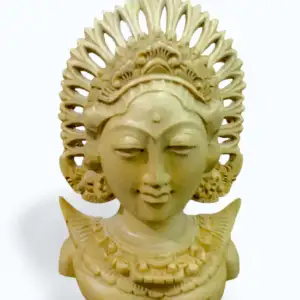 Balinese Janger half-body wood craft variant IV — hand-carved female dancer bust, Arts of Bali gallery Seminyak