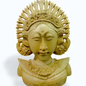 Balinese Janger half-body wood craft variant V — hand-carved female dancer bust, Arts of Bali gallery Seminyak