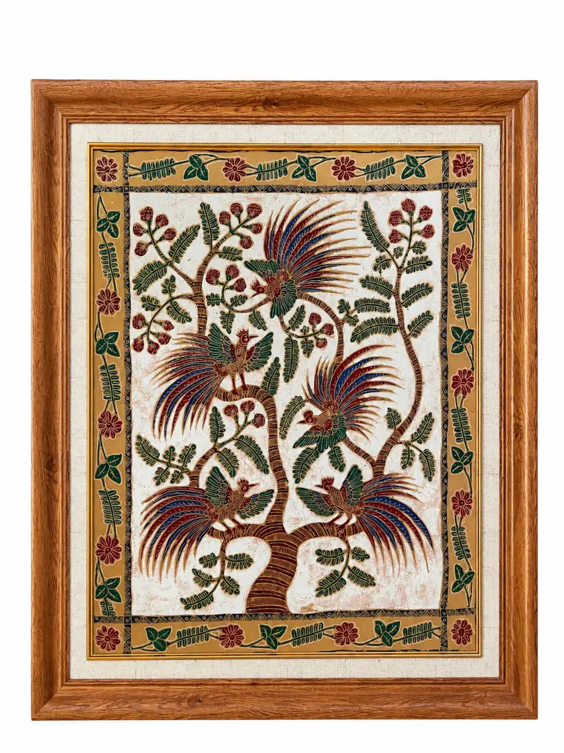 Batik Cendrawasih Painting: Indonesia’s Bird of Paradise in Wax-Resist Art