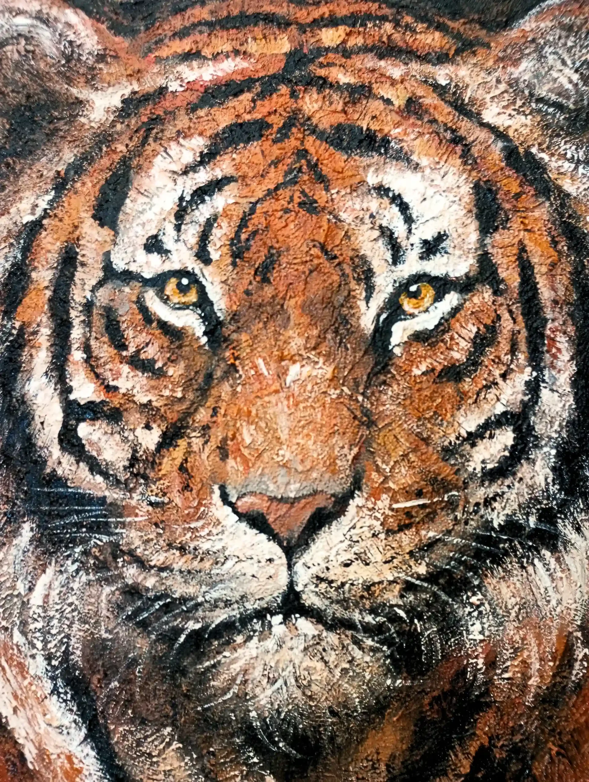 The Majestic Tiger Portrait Painting - Arts of Bali The Majestic Tiger Portrait Painting - Image 3