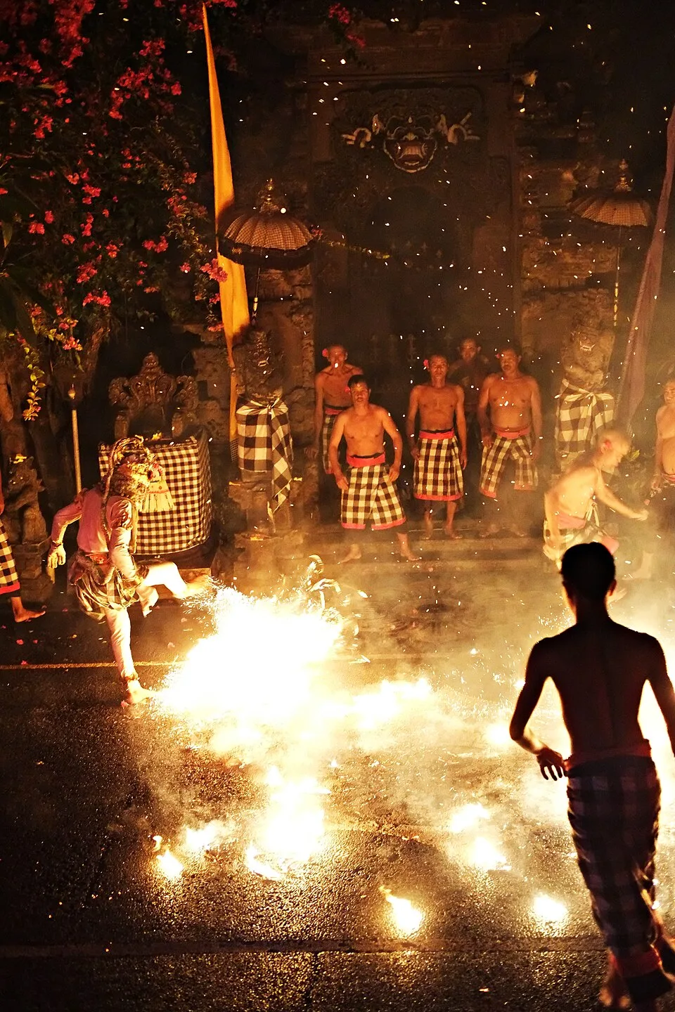 Hanuman character at a kecak fire dance performance at Tanah Lot, Bali, 2018
