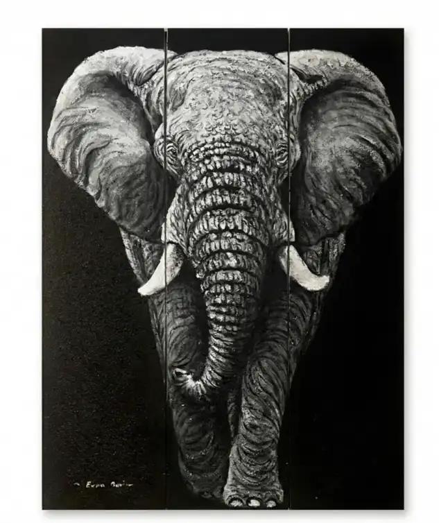 majestic-elephant-black-and-white-painting-textured-canvas-art